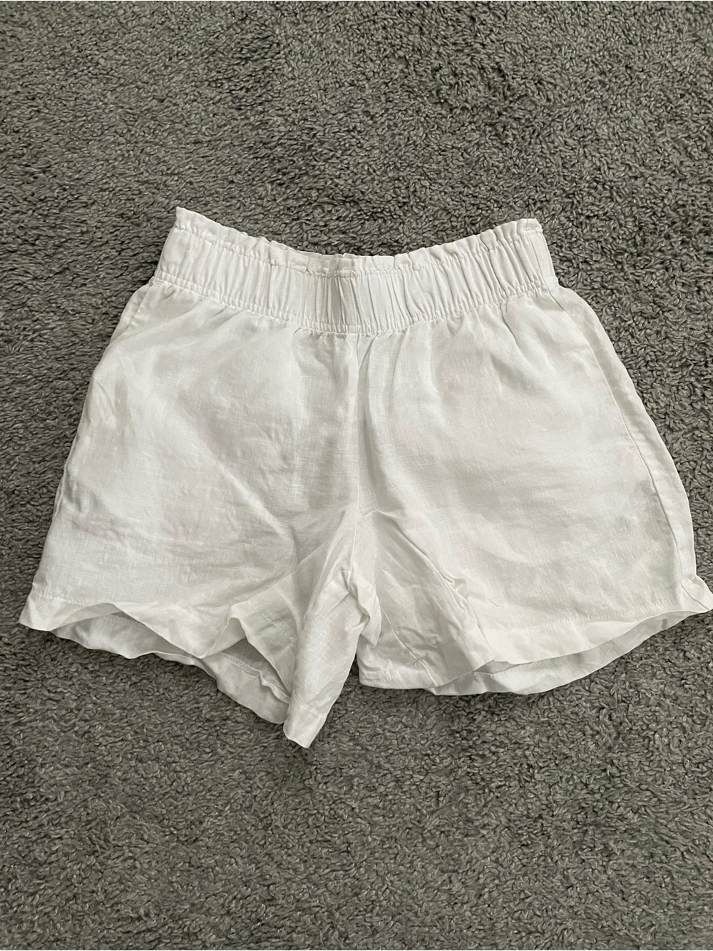 Quince 100% European Linen High Waisted Shorts